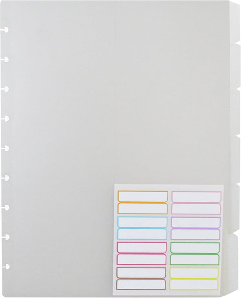Medium Size Discbound 6 Tab Index Dividers (1 Sets) with Mushroom Hole