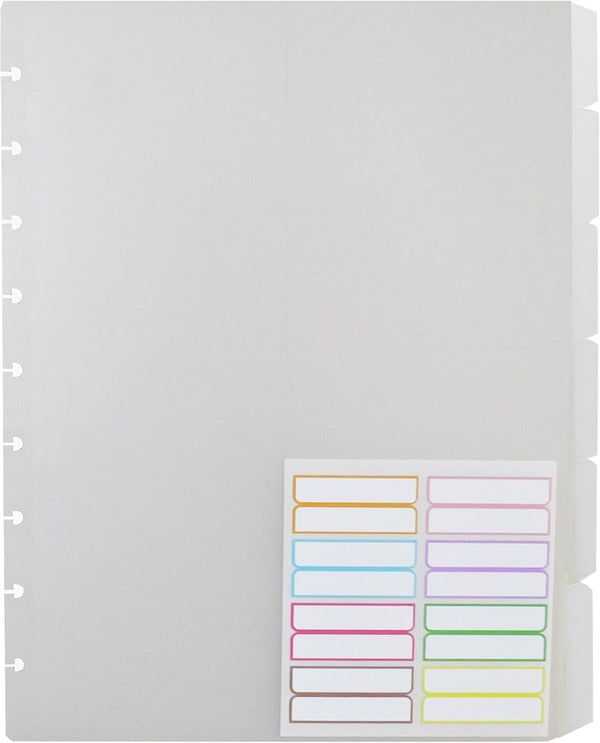Medium Size Discbound 6 Tab Index Dividers (1 Sets) with Mushroom Hole