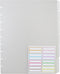 Medium Size Discbound 6 Tab Index Dividers (1 Sets) with Mushroom Hole