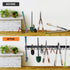 YueTong All Metal Garden Tool Organizer, Heavy Duty Adjustable Wall Mount Holder with Hooks (3 Pack)