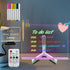 Handwriting Acrylic Transparent Message Board - 11.81 * 7.95 Inch USB Glowing Whiteboard with Remote Control