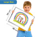 Large Magnetic Desktop Whiteboard, 16inX12in with Stand, 10 Markers, 4 Magnets, Portable Double-Sided Easel