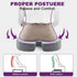 AROVAXCJC Gel Memory Foam Seat Cushion: Ergonomic Orthopedic Wedge Cushions for Relief Back Lumbar Spine Coccyx