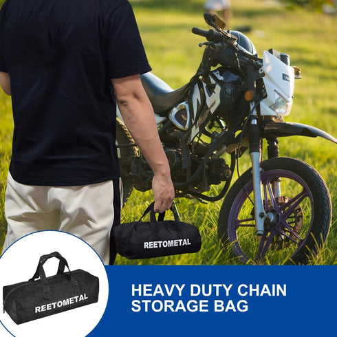 2.5FT 3/8" Heavy Duty Security Chain, x Thick Hardened Steel Cut Proof Anti-Theft Lock Chain for Motorcycles, Bikes