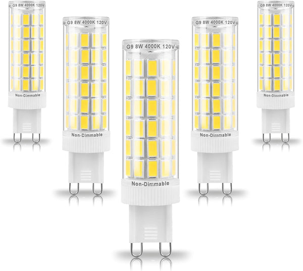 Ziomitus G9 Led Bulbs 75W 80W 100W Replacement 4000K Natural White,1000 lm,