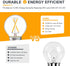 12 Volt E26 Edison LED Light Bulbs, Soft Warm 2700K, 2W (Only for 12V DC/AC), 25W Equivalent, 6 Pack