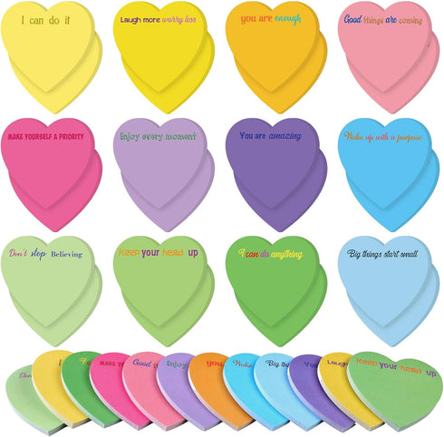 Teling 24 Pieces Inspirational Sticky Notes, Graduation Gift, Cute 3x3 inch Pads for Reminder Work Studying
