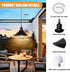 Bailoch 1 Pack Black Portable Battery Operated Hanging Light, Rechargeable Wireless Outdoor Pendant Light with Remote
