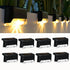 Solar Fence Lights Outdoor 12 Pack, Warm White, Waterproof LED Solar Deck