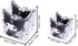 Roffatide Cute Kuromi Anime Desktop Desk Container, Ceramics Pen Holder, Mini Box for Makeup Brushes, Pencil Cup L