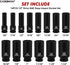 14PCS 1/2" Set, 6-Point, 3/8" 1-1/4", CASOMAN Drive Deep Impact Socket SAE, CR-MO, to for Auto Repair, Mechanic