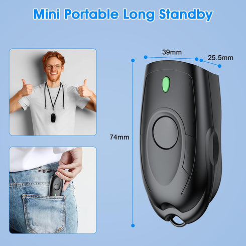 Symcode Mini QR Bluetooth 2D Barcode Scanner, 3-in-1 Bluetooth & 2.4G Wireless & USB Wired Scanner
