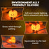 LONRISWAY Dimmable Pumpkin Night Light for Kids, Rechargeable LED Desk Lamp with Touch Control, Soft Silicone Nursery