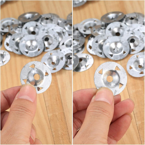 220 Pcs Foam Board Fasteners Washers, 1-1/4 Inch Galvanized Steel Washers for Foam Board Panel Installation