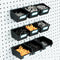 Pegboard Bins with Hooks and Labels FRIMOONY, 6 Pack Type A and 6 Pack Type B, Black