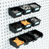 Pegboard Bins with Hooks and Labels FRIMOONY, 6 Pack Type A and 6 Pack Type B, Black