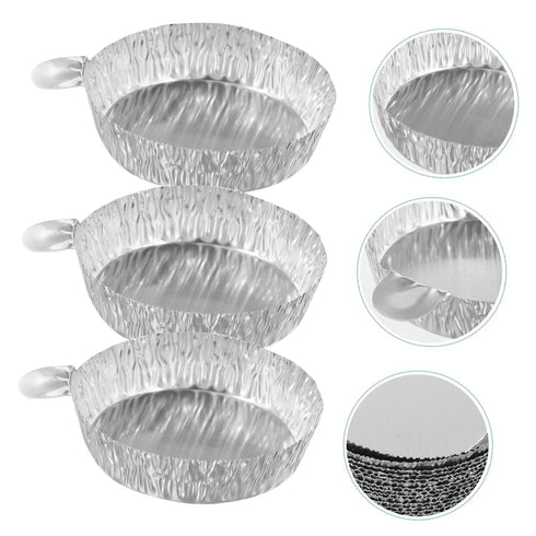 100Pcs Aluminum Foil Sample Weighing Tray, Disposable Foil Plates for Labs, Lightweight Pans for Accurate Weighing