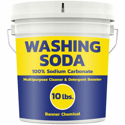 Soda Ash (10 lbs) - 100% Sodium Carbonate - Multipurpose Cleaner, Detergent