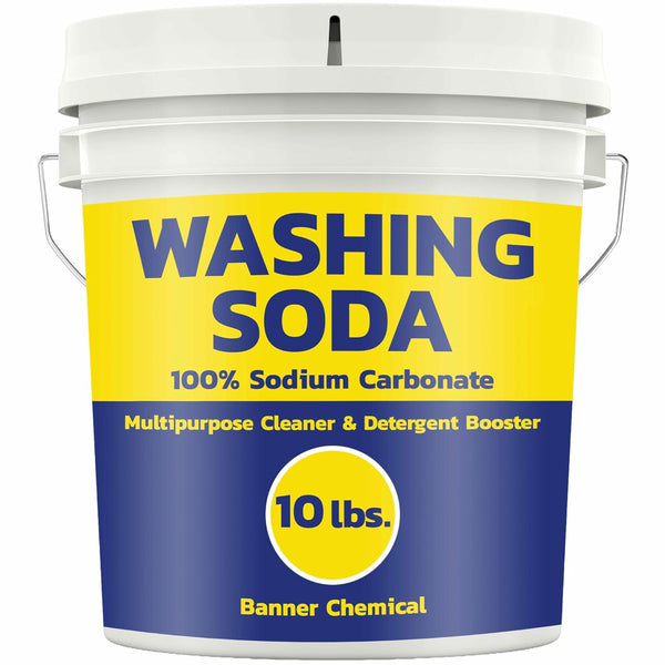 Soda Ash (10 lbs) - 100% Sodium Carbonate - Multipurpose Cleaner, Detergent