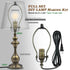 Lamp Rewire Kit, 3-Way Lamp Socket with Matching Cord Lamp Harp Set, Essential Hardware for DIY Lamp Design or Repair