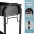 ZXICEU 3-Tier Slim Rolling Cart, Metal Frame Utility Rolling Narrow Storage Cart with Handle Kitchen Storage Organizer