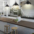 YeLEEiNO Indoor Pendant Lamp, Retro Black Finish E26 1-Light Ceiling Fixture with Plug in Cord and Switch