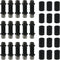 Wealrit 15 Sets Black Straight Pipe Lamp Stem with Connector Metal Threaded