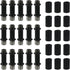 Wealrit 15 Sets Black Straight Pipe Lamp Stem with Connector Metal Threaded