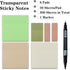 Translucent Sticky Notes 3"x3" - Cute Clear Transparent Page Flags for Planner Accessories and Office Supplies