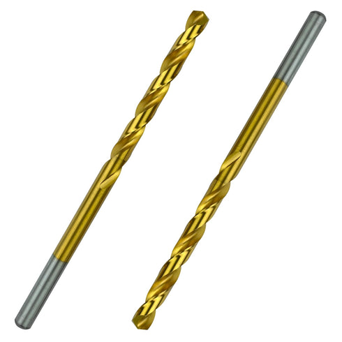 Tools 1 Inch Reduced Shank Drill Bit, 1/2" 3-Flat Shank, High Speed Steel with Industrial Titanium Coating, 118° Drill Tip (1" x 6" Reduced Shank)