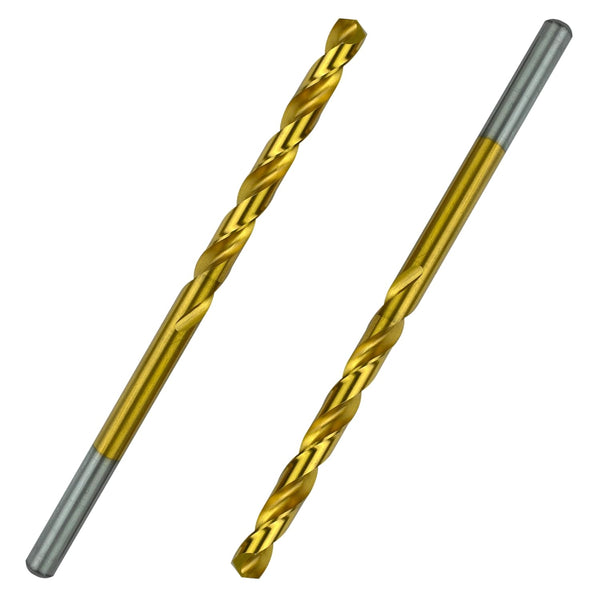 Tools 1 Inch Reduced Shank Drill Bit, 1/2" 3-Flat Shank, High Speed Steel with Industrial Titanium Coating, 118° Drill Tip (1" x 6" Reduced Shank)