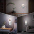 Jahiona White,0.5W LED Night Light Lamp with Smart Sensor Dusk to Dawn Sensor,Watercolor Gingerbread Man with Presents