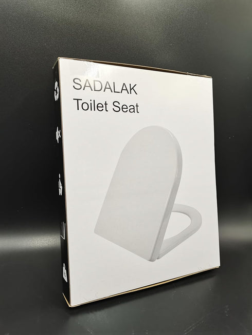 SADALAK D/U Shape Toilet Seat,Soft Close and Quick-Release for Easy Cleaning Toilet Seats Cover,Stable Hinge Design