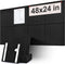 Large Cork Board Substitute, 48"x24" Bulletin Board, 8 Pack Black Felt Board for Home & Office Wall Decor with Noise