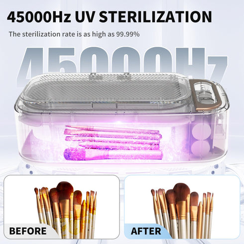 Ultrasonic Jewelry Cleaner, 48KHz Professional Chargeable Ultrasonic Cleaner with Digital Timer for Eyeglasses, Watch,