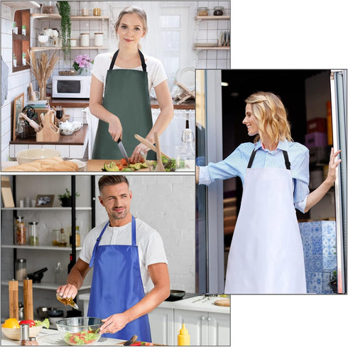 Gotega Heavy Duty Waterproof Rubber Vinyl Apron - Adjustable for Men and Women