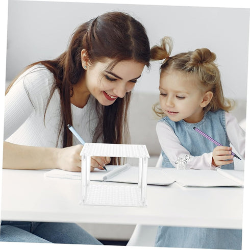 Homoyoyo Transparent Acrylic Pen Holder Rack Sturdy Desktop Organizer for Pens Pencils Tools Stylish Display Stand