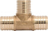 SharkBite 1-1/4 Inch Crimp Tee, Brass Plumbing Fitting, PEX Pipe, PE-RT, UC0835