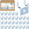 Tandefio 50 Pcs Metal Prong Pegboard Hooks, Hanging Hangers for Pegboard Wall, Jewelry Display Tool Hooks