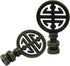 Hordion Set 2 Decorative Bronze Lamp Finials - of Elegant Knobs for Table and Floor Lamps