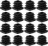 HAKIDZEL 30 Pcs Black Square Plastic Furniture Leg Plugs 15x15mm Thickened Tube End