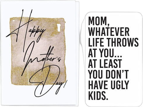 Funny Mother's Day Custom Wine Label & Card - Mom Inspired Bottle