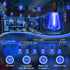 26Ft ST38 12+1 ST38 Bulbs, LAMPHOME Outdoor String Lights, Blue Patio Lights with Edison LED Shatterproof String Lights