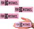 Giant Pink Erasers for Big Mistakes, Large Pencil Rubber Eraser, Back to School Stationery Supplies (3 Pack)
