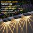 12 Pack Greluna Solar Fence Lights Outdoor, Waterproof Deck Lights, Auto Dusk to Dawn Step Lights with Warm White Glow