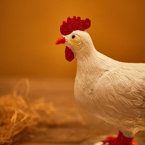 Oriamde Chicken Egg Lamp Funny Lifelike Resin Night Light - The Chicken Lays A Glowing Egg Gift Home Decoration