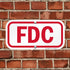 SmartSign K-7262-AL-06x12 "FDC" Sign, 6" x 12" Aluminum