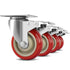 FOCBUGU 4 Inch Heavy Duty Swivel Caster Wheels with Brake, Set of 4,