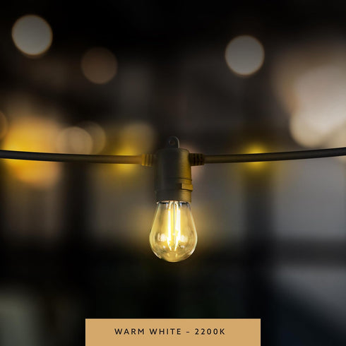 S14 Bulbs, 2200K 140 Bulbs, 15,000-Hour S14HO/822/FIL/12, 12 Pack Feit Electric LED Filament Light High Output, Warm