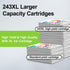 Replacement PG-243XL Black Ink Cartridges for Canon PG-243XL 243 243XL, Value Ink for Pixma Printers